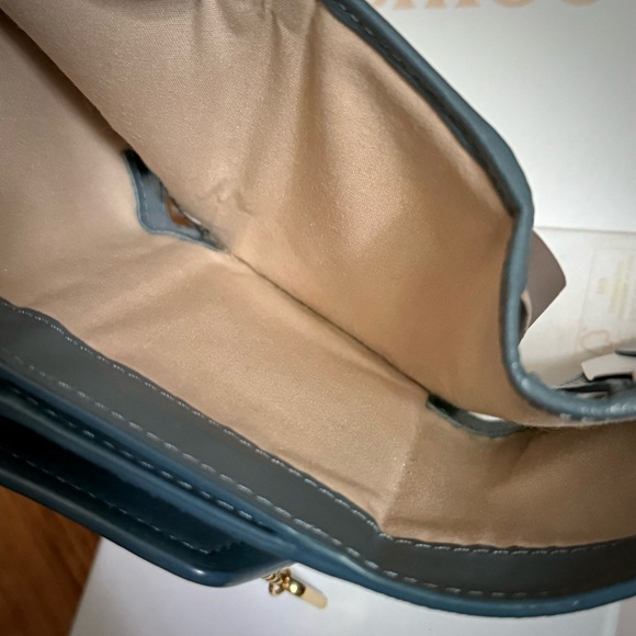 Chloé Aby Small Square Padlock Wallet in Mirage Blue - Picture 7 of 10